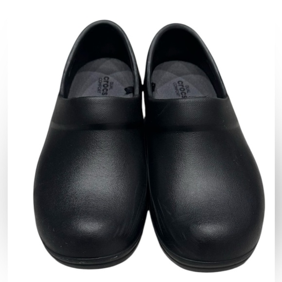 Dual Crocs Comfort Women’s Black Neria Slip-On Clogs: Size 7 - Picture 2 of 11